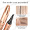 Waterproof Microblading Eyebrow Pencil 4Tip LongLasting SmudgeProof Brow Pen Light Brown 3