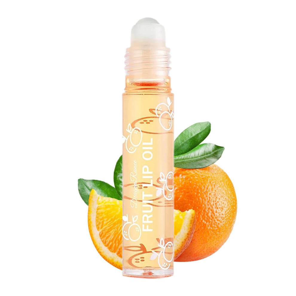 Light Hydrating Roll On Lip Oil With Plumping Glow, Nonsticky Transparent Gloss For Women, 8Ml