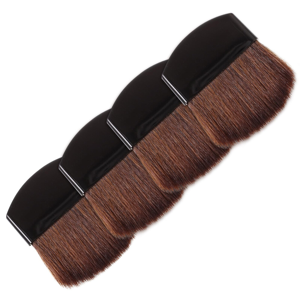 Makeup Brush Set with Soft Precision Bristles for Blush, Nose Contour and Highlighter, 4pcs Compact