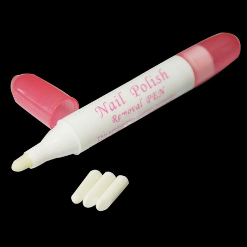 Nail Polish Corrector Pen with 3 Replacement Tips for Precision Manicure and Clean Edges