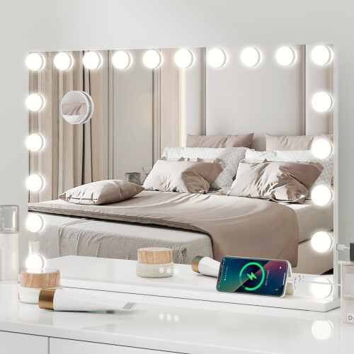 ELECWISH 20 LED Bulbs Hollywood MIrror 90*62 Makeup Mirror