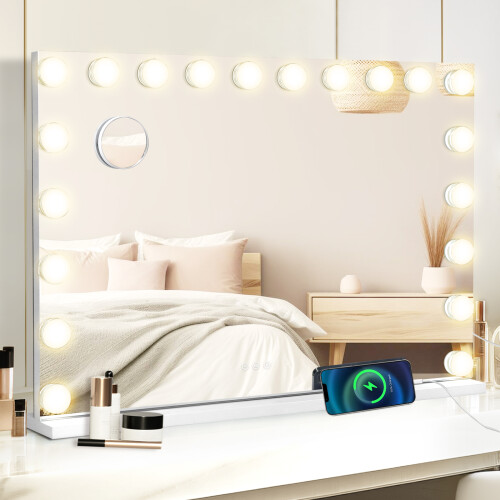 ELECWISH 20 LED Bulbs Hollywood MIrror 90*62 Makeup Mirror 1
