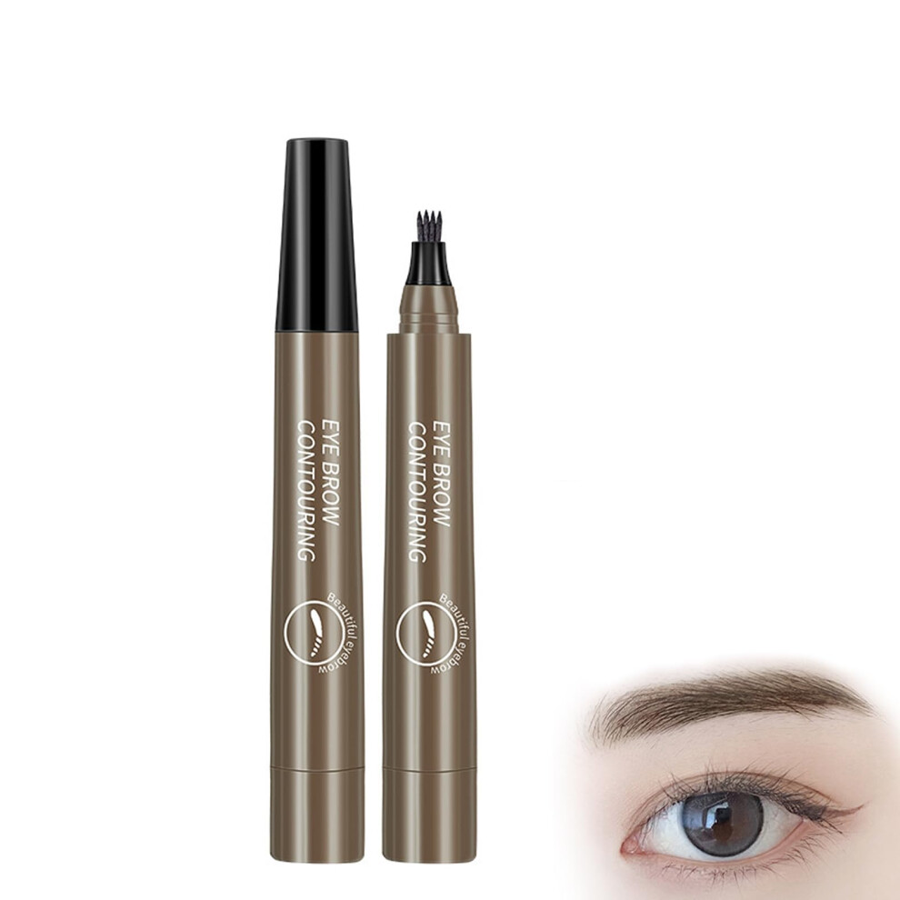 Brown Waterproof Microblading Eyebrow Pencil Gray With Precision 4 Tip For Natural Longlasting Brows