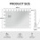 ELECWISH 20 LED Bulbs Hollywood MIrror 90*62 Makeup Mirror 7