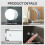 ELECWISH 20 LED Bulbs Hollywood MIrror 90*62 Makeup Mirror 8