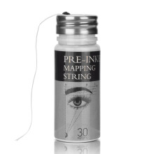 PreInked Eyebrow Mapping String 30m White for Microblading with BuiltIn Cutter