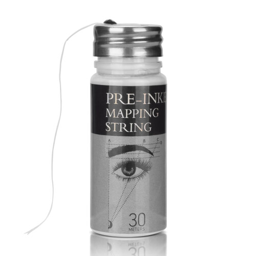 PreInked Eyebrow Mapping String 30m White for Microblading with BuiltIn Cutter