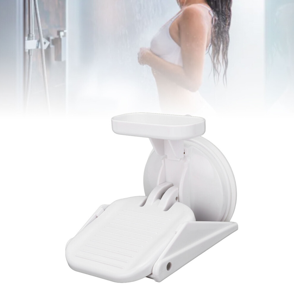 Shower Foot Rest with Shelf, 160x116mm, ABS & Silicone, No Drilling