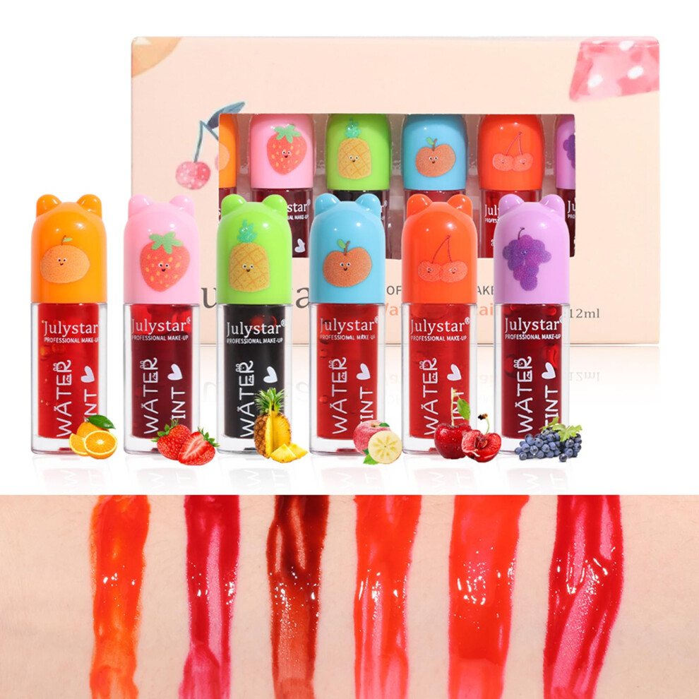 6 Colors Lip Tint Set Long Lasting Lip Stain Moisturizing Liquid Lipstick  Shine