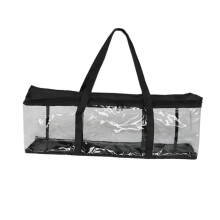DVD Storage Case with Transparent Panels, Durable Oxford Fabric, Zipper Closure and Handles