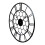 Charles Bentley Charles Bentley Stanwick Round Skeleton Wall Clock, Black 90x90x4.5cm 5