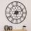 Charles Bentley Charles Bentley Stanwick Round Skeleton Wall Clock, Black 90x90x4.5cm 10