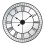 Charles Bentley Charles Bentley Windermere Mirrored Skeleton Wall Clock, Black, 90x90x5cm 6