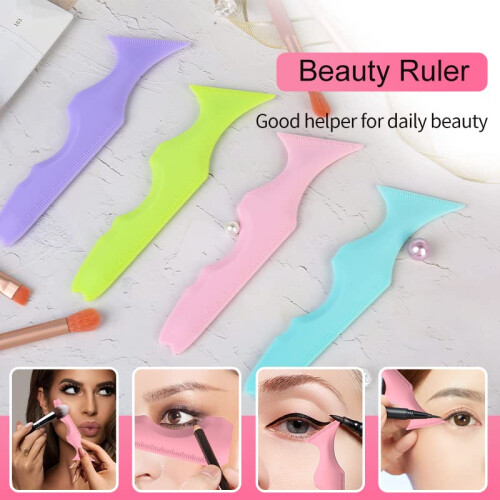 Eyeliner Stencil Silicone Guide for  Wing, Washable Reusable Makeup Tool in Purple 1
