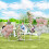 Outsunny Outsunny Wedding Arch Frame Set, 2.2, 2, 1.8 m Arch Backdrop Stand White 1