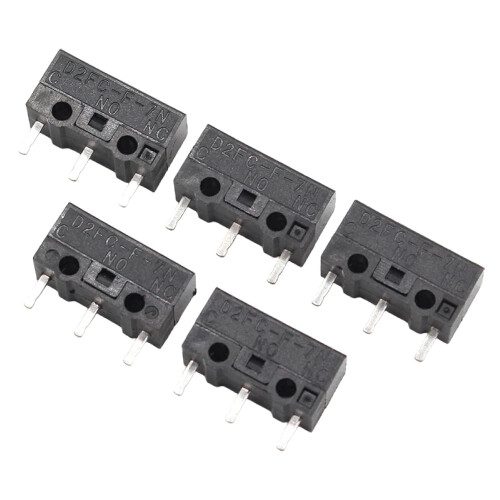 D2FCF7N 3Pin Mouse Micro Switch 5 Pack,  Durability Gaming Replacement with Precise Feedback 2