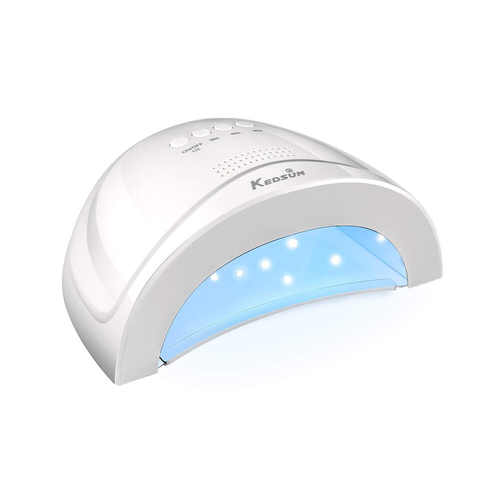 48W LED UV Nail Lamp Gel Nail Dryer with Smart Sensor and 3 Timer Settings for Fingernails and Toenails