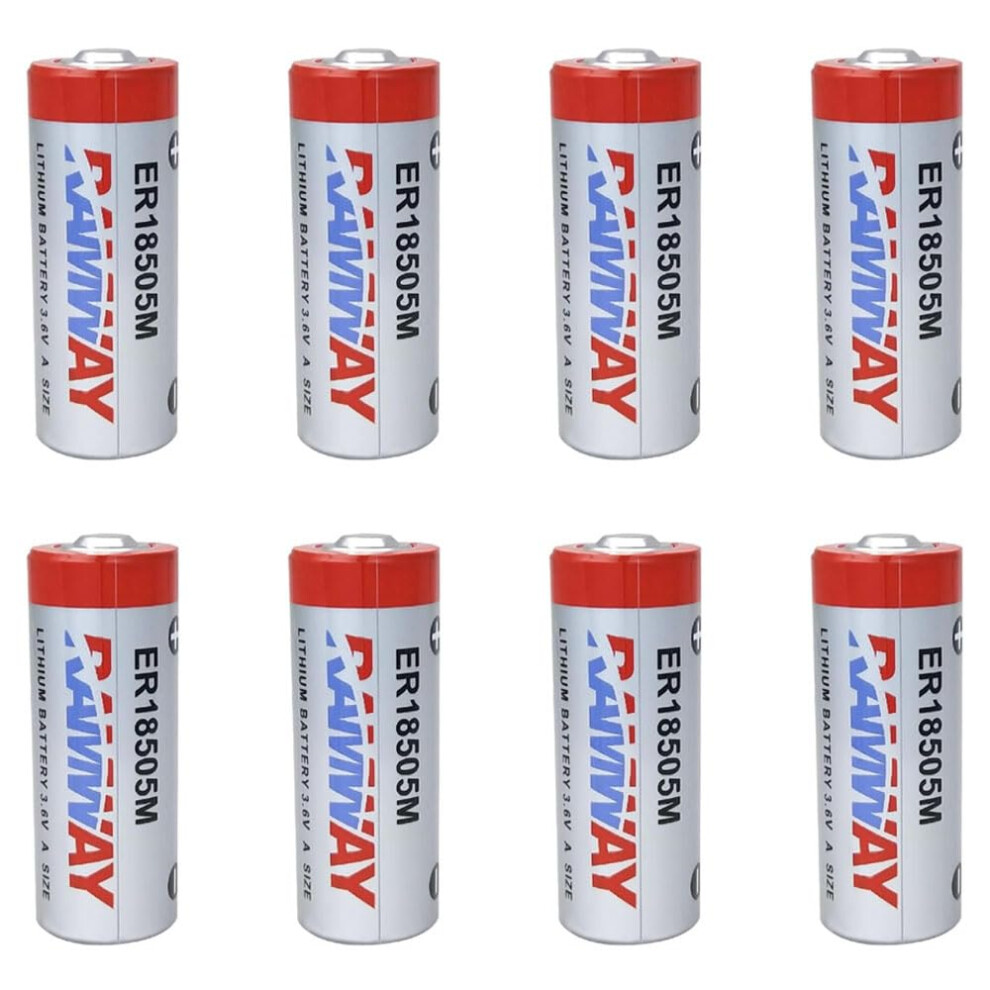 8Pcs Er18505m 3.6V 3500Mah Lithium Battery Longlasting Non Rechargeable For Alarm System 9455672058032