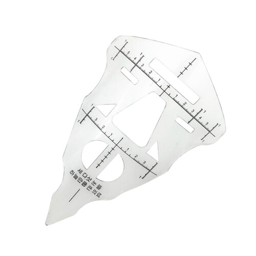 Eyebrow Ruler Microblading Measuring Tool for Precise Brow Alignment and Shaping, White 10x8x2cm 2