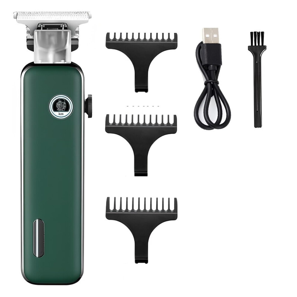 Green Cordless Hair Clippers With Speed Motor, Low Noise, Usb Rechargeable, Professional For Men And Kids,