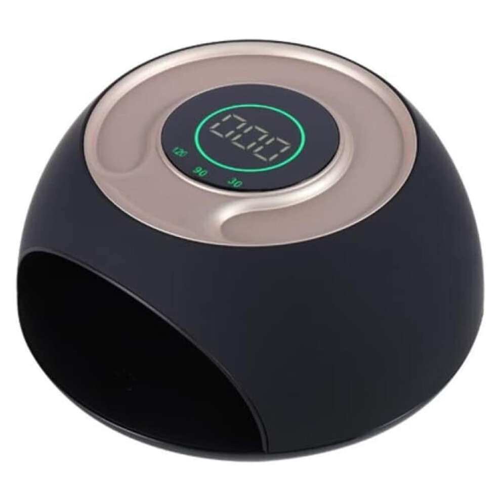 Black 120W Uv Led Nail Lamp With Timer For Fast Even Curing Gel Nails And Pedicure