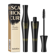 Waterproof Lengthening Mascara with Instant Volume, Long Curl Black Lash Effect, Clump Wear