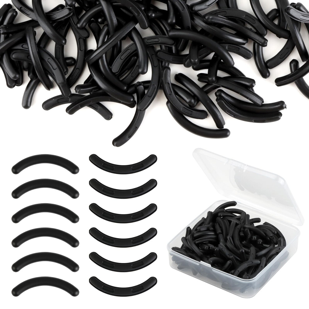 100 Pack Silicone Eyelash Curler Refill Pads Compatible with Tweezerman for LongLasting Curl
