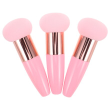 Makeup Sponge Set with Mushroom Head and Aluminum Handle for Flawless Liquid Foundation Blending