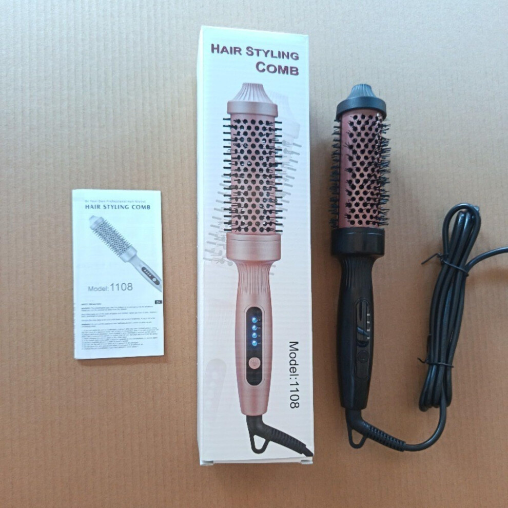 Tourmaline Ceramic Hair Straightening Comb with Negative Ion Technology and Adjustable Heat Settings