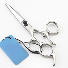 5.5 Inch LeftHanded Japanese Stainless Steel Swivel Thumb Hair Cutting Scissors with Sharp Blades