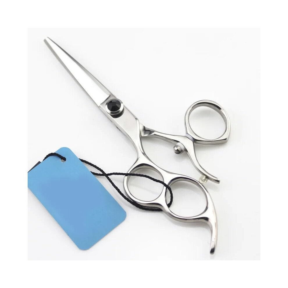 5.5 Inch LeftHanded Japanese Stainless Steel Swivel Thumb Hair Cutting Scissors with Sharp Blades