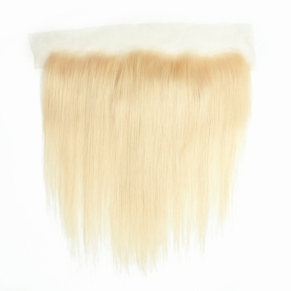 Unisex 613 Straight Blonde Lace Frontal Wig Pre Plucked Peruvian Virgin 13X4 Closure With Baby Hair