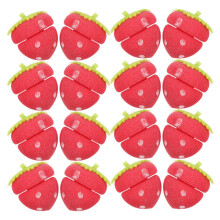 18pcs Heatless Strawberry Hair Curlers Soft Sponge Rollers for Overnight Comfort and Easy Styling