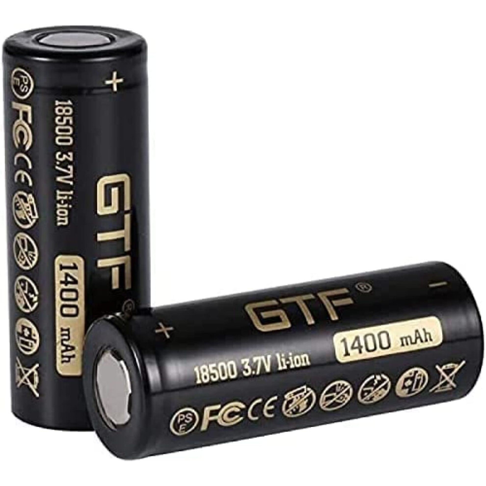 18500 3.7V Rechargeable Lithium Battery 1400Mah 2Pcs Longlasting Power For Electronics 9092120559170