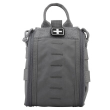 Tactical First Aid Kit Pouch with QuickOpen Handle, MOLLE Military Utility Bag for Hiking