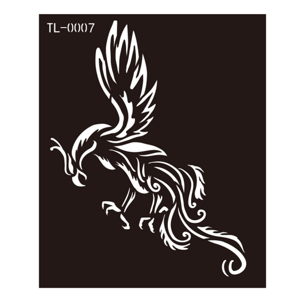 Henna Stencil Kit with Flower Dragon Butterfly Templates for Body Art and Face Paint, Reusable