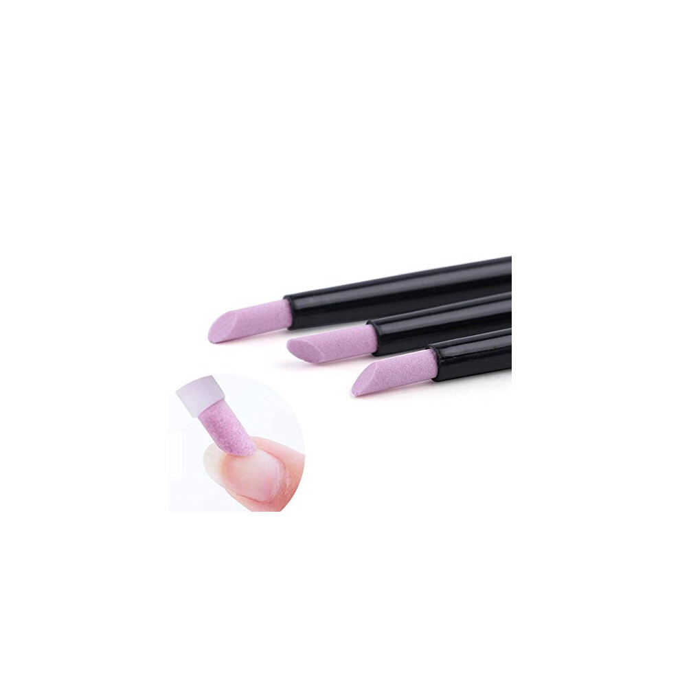 Professional Stone Nail File Set for Precise Nail Shaping and Cuticle Removal Manicure Pedicure