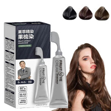 Permanent Hair Color Cream Dark Brown for Grey Hair Coverage No Mixing Gentle LongLasting