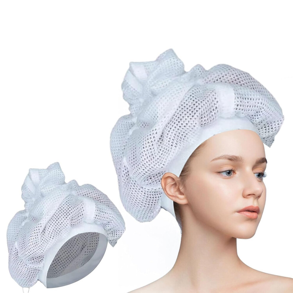 Unisex Curly Hair Drying Cap With Breathable Mesh, Adjustable Fit, Frizz Reduction For Plopping