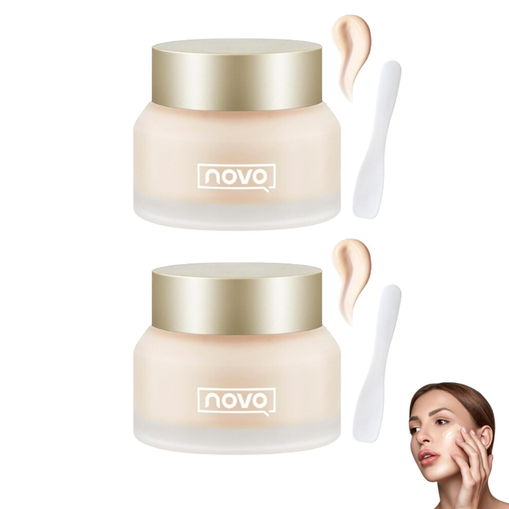 Liquid Foundation and Concealer, Moisturizing Full Coverage, Natural Beige, 2 Pack