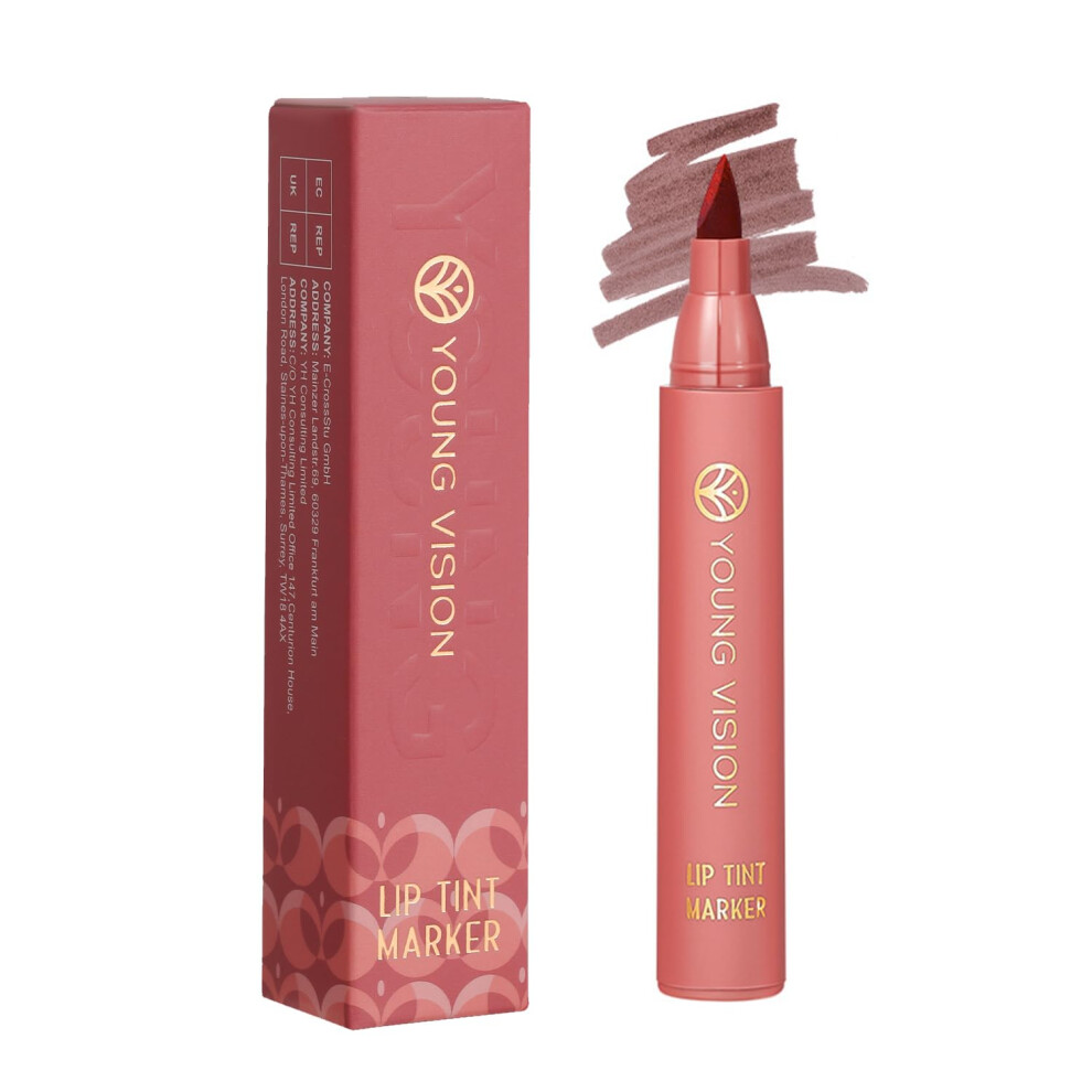 Cream Waterproof Nude Matte Lip Tint Marker, Long Wear 2In1 Lip Stain And Lipstick With Liner (04)