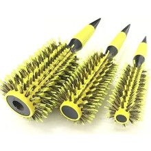 Boar Bristle Ceramic Round Hair Brush for Blow Drying, Smooth Frizz Finish and Volume