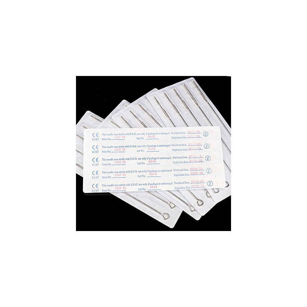 50pcs 7RL Tattoo Needles 316L Stainless Steel Round Liner 0.35mm Sterile for Professional Tattoo