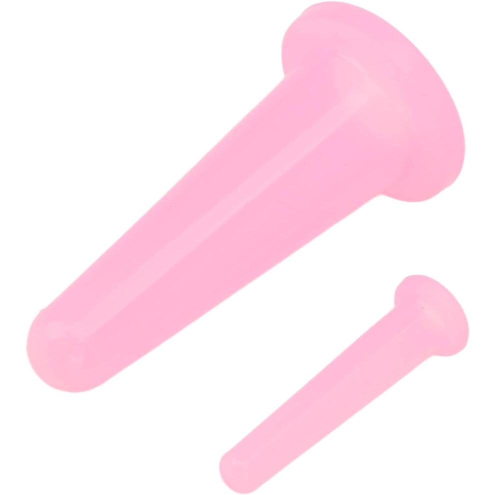 Pink Silicone Facial Cupping Set AntiWrinkle Massage with Mini Face and Eye Vacuum Suction Cups