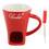 Ceramic Chocolate Melting Mug Pot with Fork, Red, 360g 3