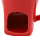 Ceramic Chocolate Melting Mug Pot with Fork, Red, 360g 7
