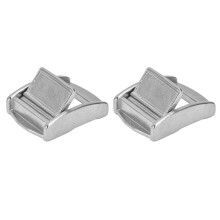 2x 27 mm Edelstahl-Schnallen für Gurtspannfeder-Sicherung, leichtgewicht.
