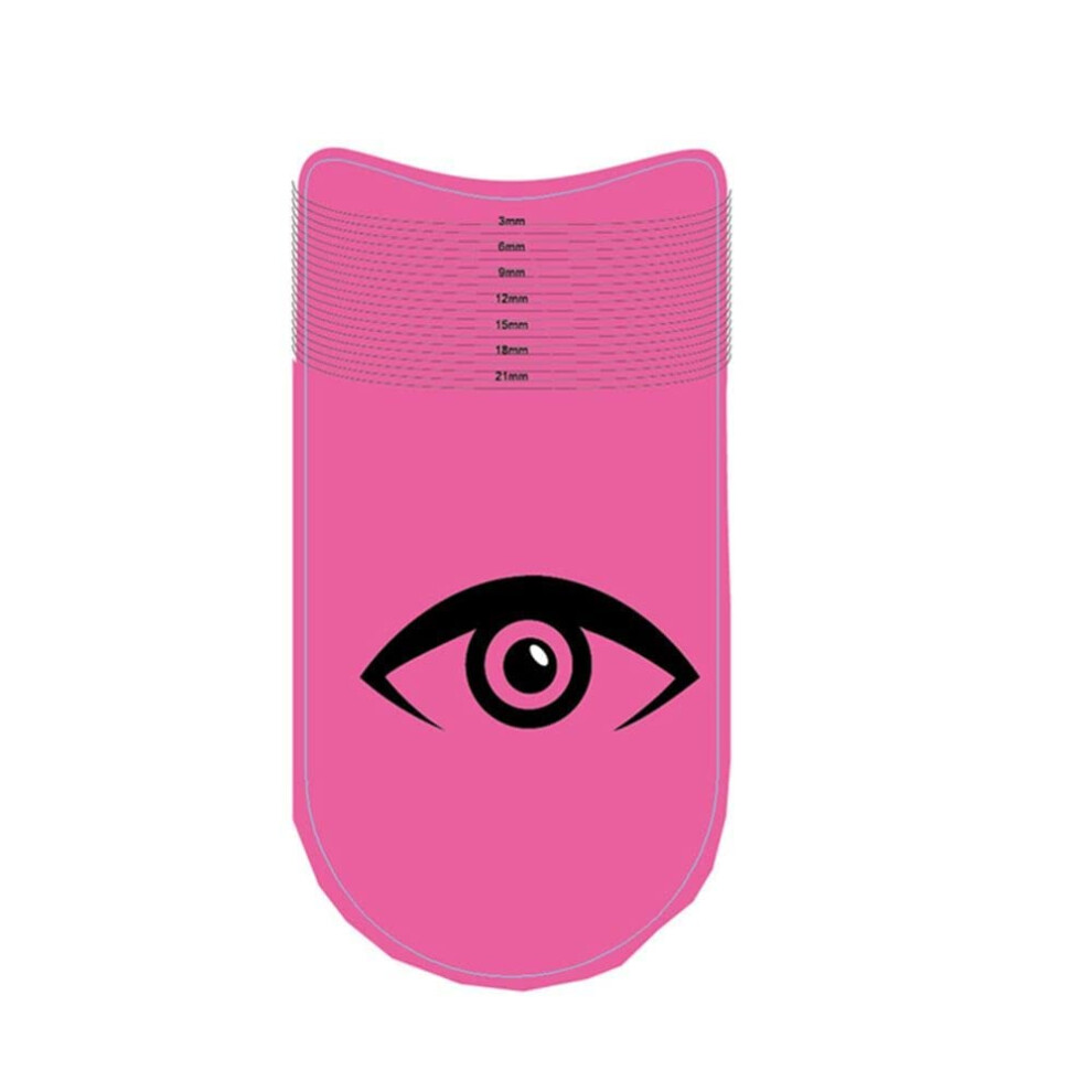 Pink 3Pcs Eyelash Ruler Set For Precise Lash Length And Curl Measurement With Stencil Guide Ref: 3186