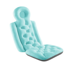 Full Body Bath Pillow with Neck Support, QuickDry Tub Cushion with Suction Cups, Blue 93x40cm