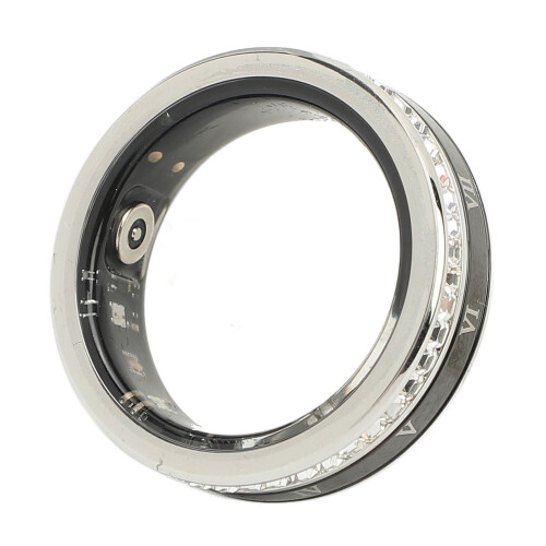Smart Ti Steel Bluetooth Ring Waterproof Step Counter Size 12 Silver